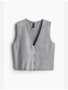 H&M Gray Knit Sweater Vest